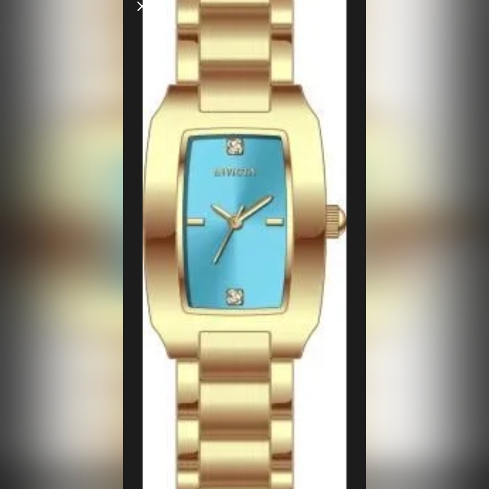 Invicta  Gold Watch with Blue Dial